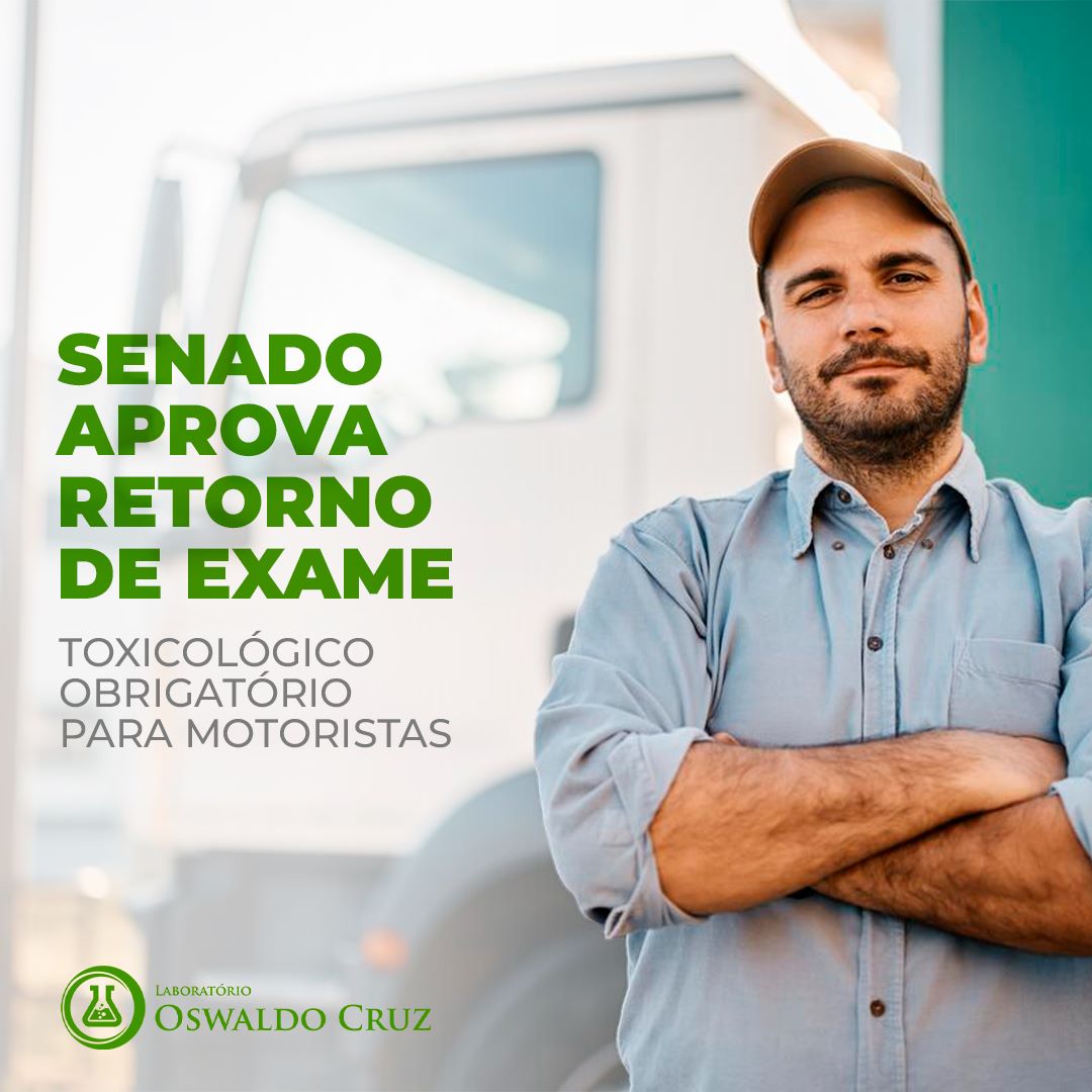 NOVA LEI: EXAME TOXICOLÓGICO